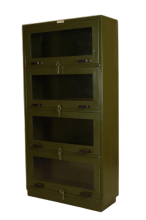  TSCUB 010_Steel Bookcase Cupboard with Plain Glass Doors